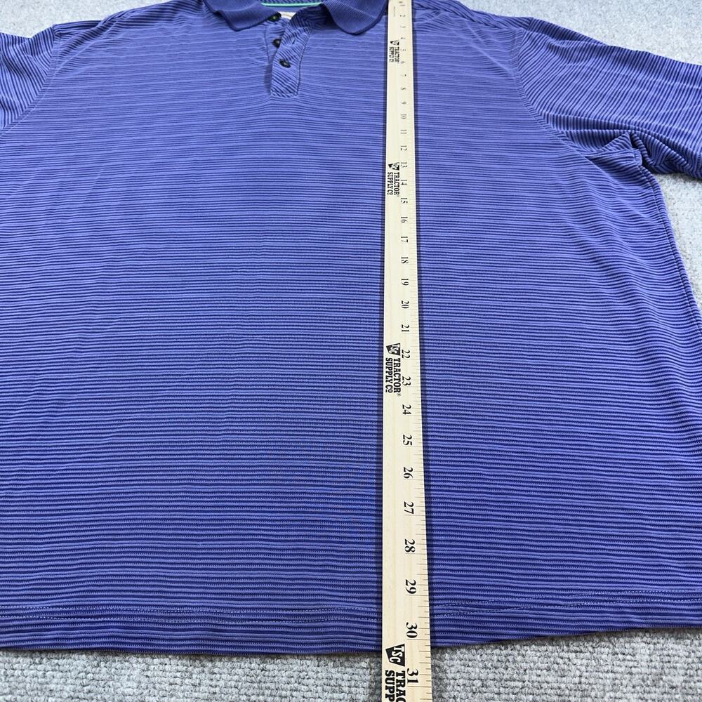 Tommy Bahama Polo Shirt Mens 2XL Blue Striped Modal Blend Golf Resort Relaxed - Picture 3 of 6